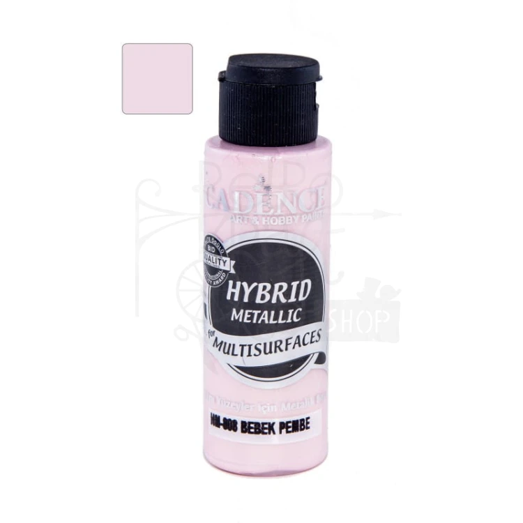 Farba akrylowa hybrydowa metalik Dziecięcy róż 70ml HM808-70 Cadence