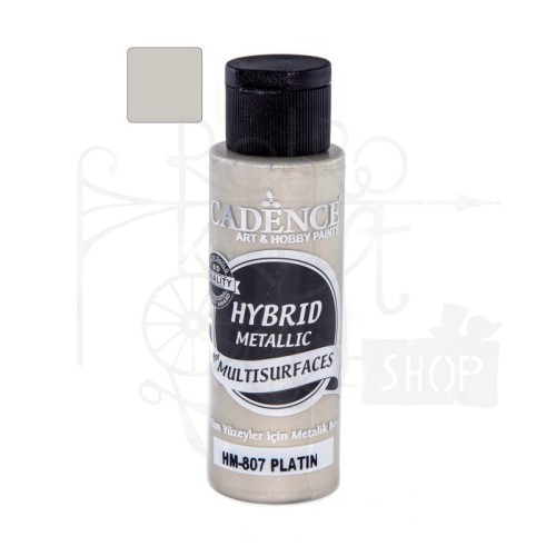 Farba akrylowa hybrydowa metalik Platyna 70ml HM807-70 Cadence