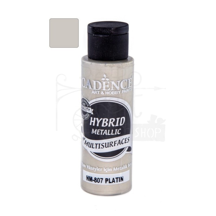 Farba akrylowa hybrydowa metalik Platyna 70ml HM807-70 Cadence