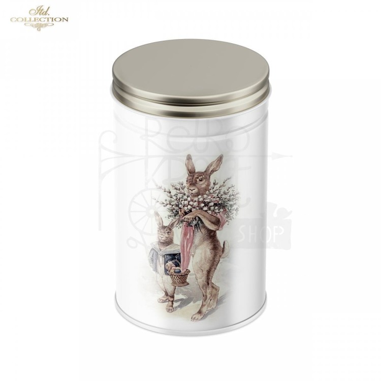 Papier ryżowy do decoupage A4 Wielkanoc zajączki Vintage R1578 ITD Collection