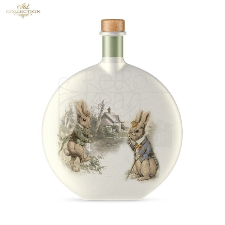 Papier ryżowy do decoupage A4 Wielkanoc zajączki Vintage R1578 ITD Collection