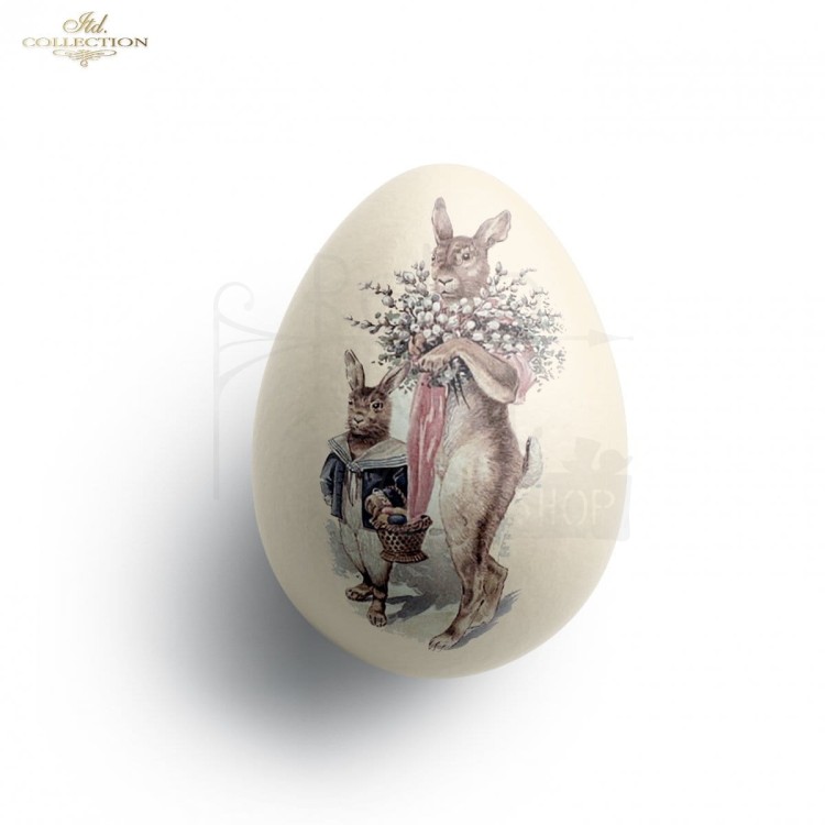 Papier ryżowy do decoupage A4 Wielkanoc zajączki Vintage R1578 ITD Collection
