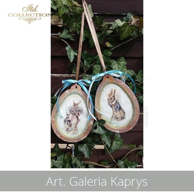Papier ryżowy do decoupage A4 Wielkanoc zajączki Vintage R1578 ITD Collection