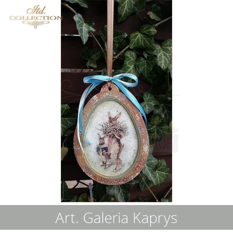 Papier ryżowy do decoupage A4 Wielkanoc zajączki Vintage R1578 ITD Collection
