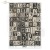 Papier ryżowy do decoupage A4 geometyczne czarno-białe wzorki cyfry liczby R2528 ITD Collection