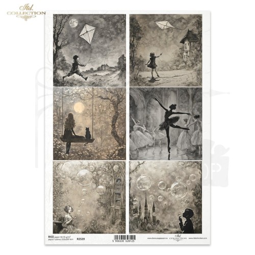 Papier ryżowy do decoupage A4 Lost in a Fairy Tale R2539 ITD Collection