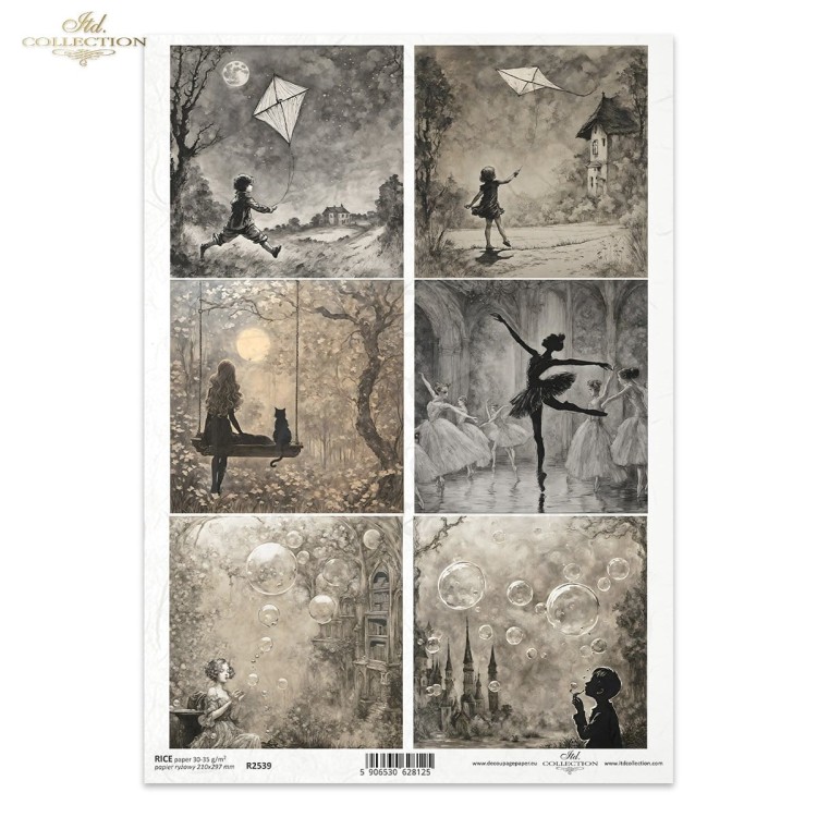 Papier ryżowy do decoupage A4 Lost in a Fairy Tale R2539 ITD Collection
