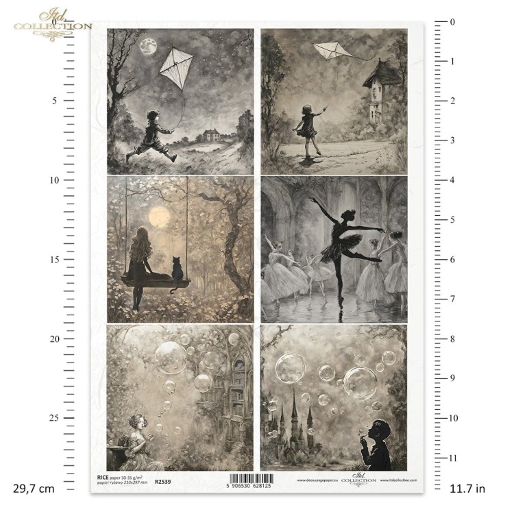 Papier ryżowy do decoupage A4 Lost in a Fairy Tale R2539 ITD Collection