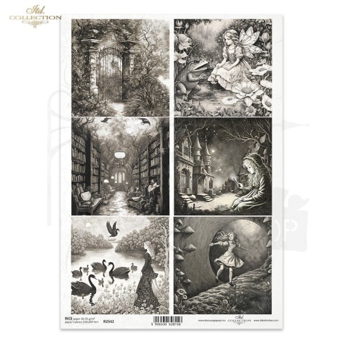 Papier ryżowy do decoupage A4 Lost in a Fairy Tale R2542 ITD Collection