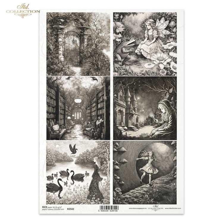 Papier ryżowy do decoupage A4 Lost in a Fairy Tale R2542 ITD Collection