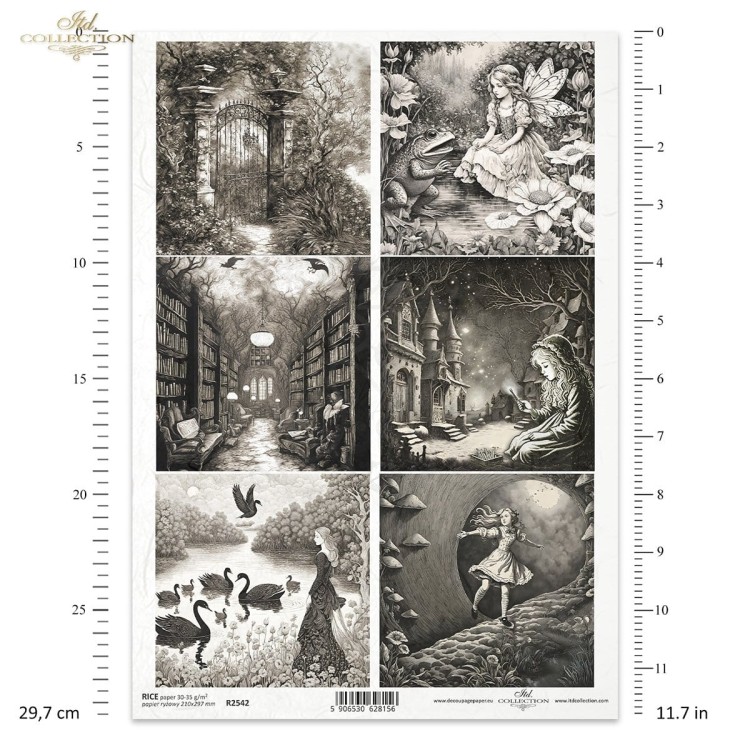 Papier ryżowy do decoupage A4 Lost in a Fairy Tale R2542 ITD Collection