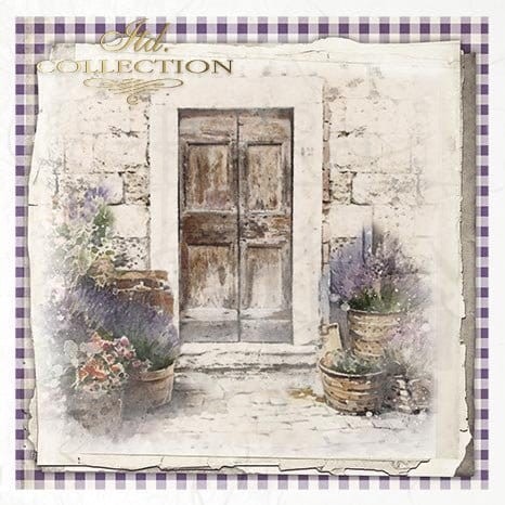 Zestaw papierów ryżowych do decoupage 14.8x14.8 Lawenda RSM081 ITD Collection