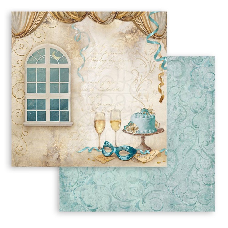 Zestaw papierów do scrapbookingu 20x20 Masquerade 10szt SBBS121 Stamperia