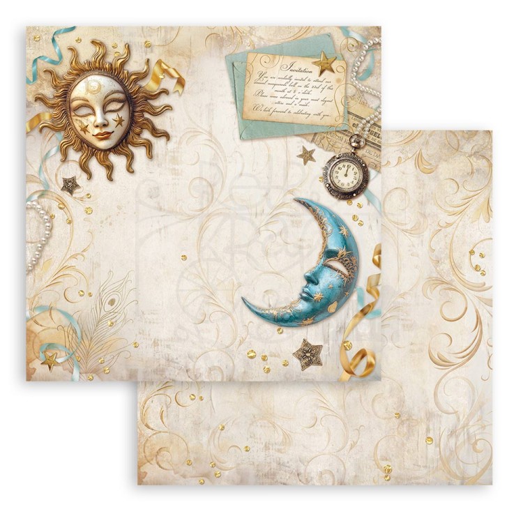Zestaw papierów do scrapbookingu 20x20 Masquerade 10szt SBBS121 Stamperia