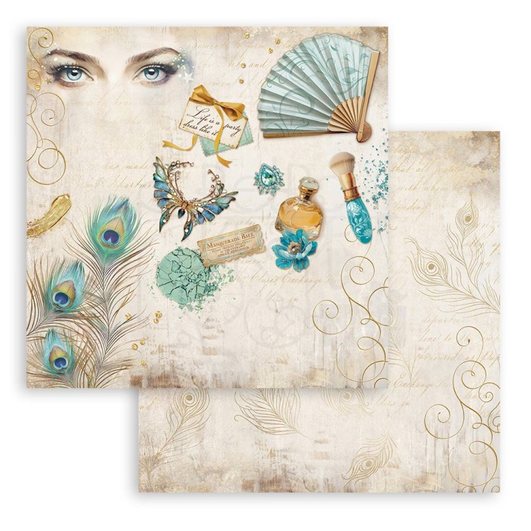 Zestaw papierów do scrapbookingu 20x20 Masquerade 10szt SBBS121 Stamperia