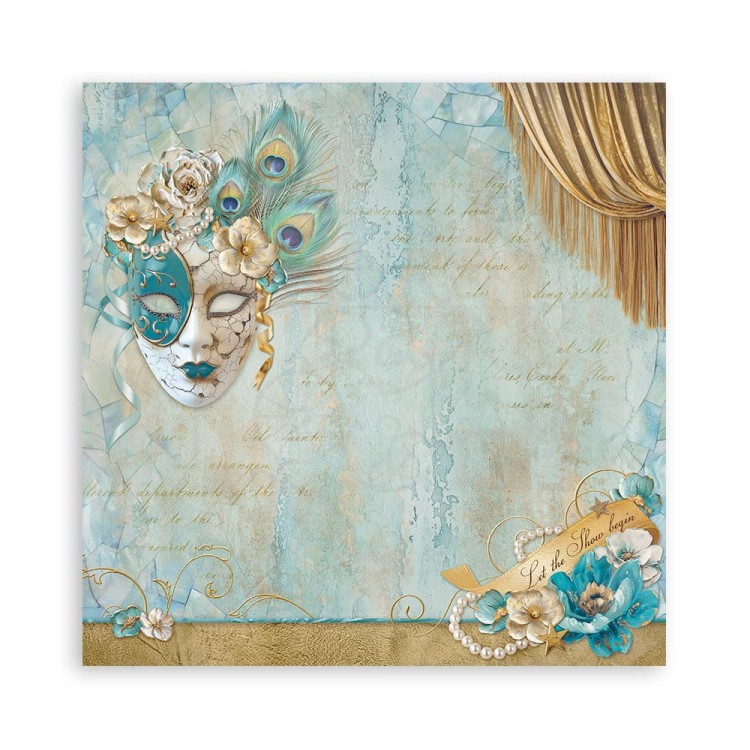 Zestaw papierów jednostronnych do scrapbookingu 20x20 Masquerade 22szt SBBSXB08 Stamperia