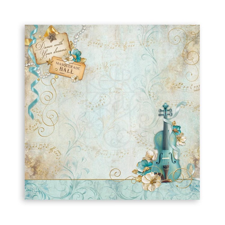 Zestaw papierów jednostronnych do scrapbookingu 20x20 Masquerade 22szt SBBSXB08 Stamperia