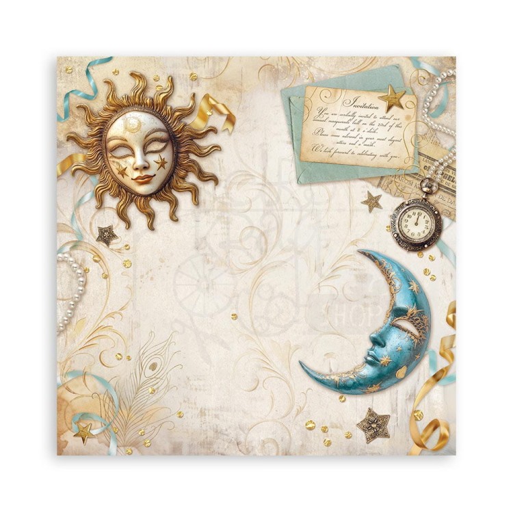 Zestaw papierów jednostronnych do scrapbookingu 20x20 Masquerade 22szt SBBSXB08 Stamperia
