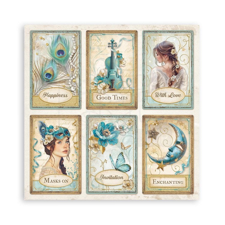 Zestaw papierów jednostronnych do scrapbookingu 20x20 Masquerade 22szt SBBSXB08 Stamperia