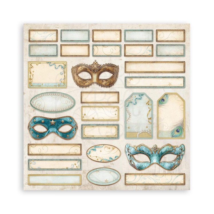 Zestaw papierów jednostronnych do scrapbookingu 20x20 Masquerade 22szt SBBSXB08 Stamperia
