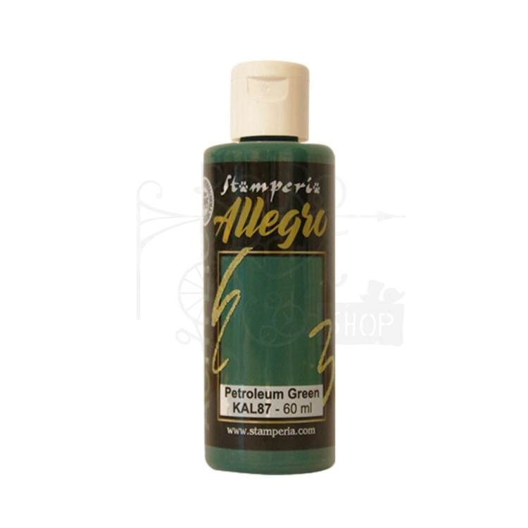 Farba akrylowa Allegro Petroleum green zielony 60ml KAL87 Stamperia