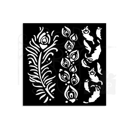 Szablon maska 12x12cm Masquerade Piórka KSTDS13 Stamperia