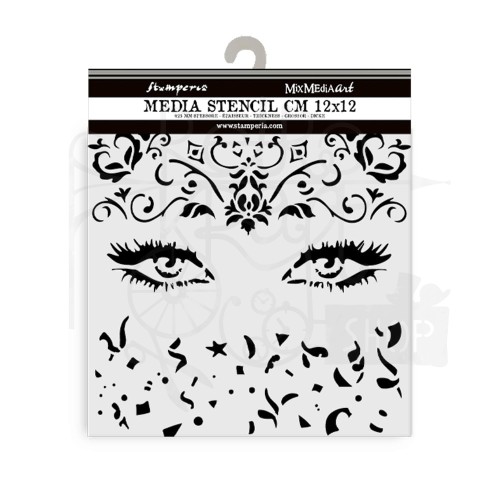 Szablon maska 12x12cm Masquerade Oczy KSTDS12 Stamperia