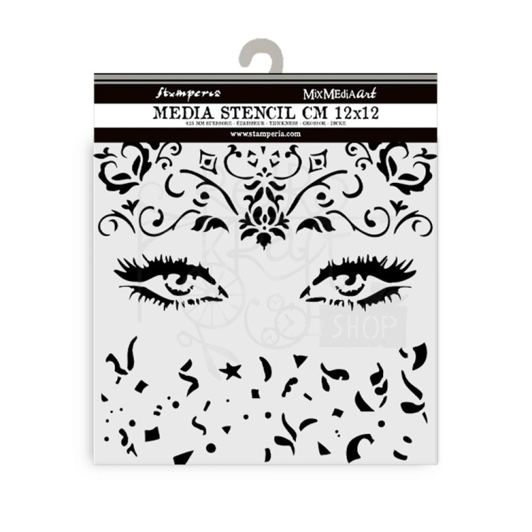 Szablon maska 12x12cm Masquerade Oczy KSTDS12 Stamperia