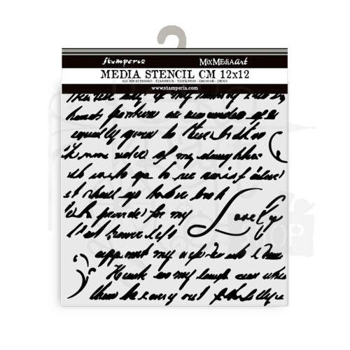 Szablon maska 12x12cm Masquerade Pismo KSTDS10 Stamperia