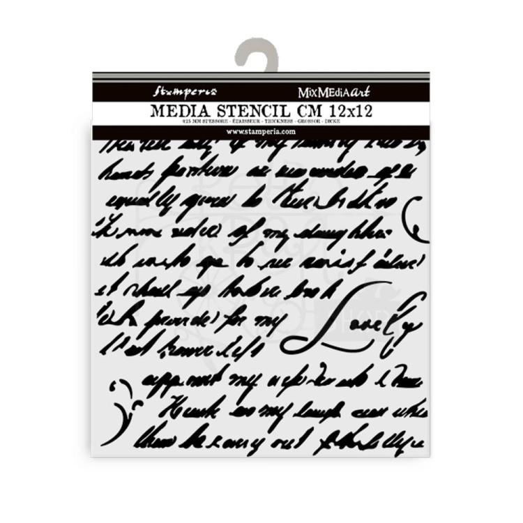 Szablon maska 12x12cm Masquerade Pismo KSTDS10 Stamperia