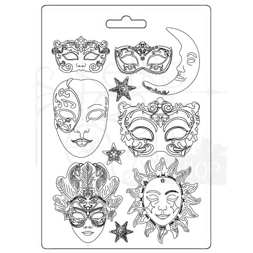 Foremka do odlewów A4 Masquerade Maski K3PTA4586 Stamperia