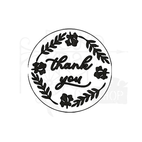 Mosiężna głowica do stempla Thank You 25mm WAXSL01_6 Stamperia