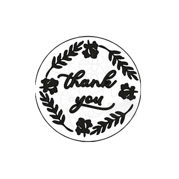 Mosiężna głowica do stempla Thank You 25mm WAXSL01_6 Stamperia