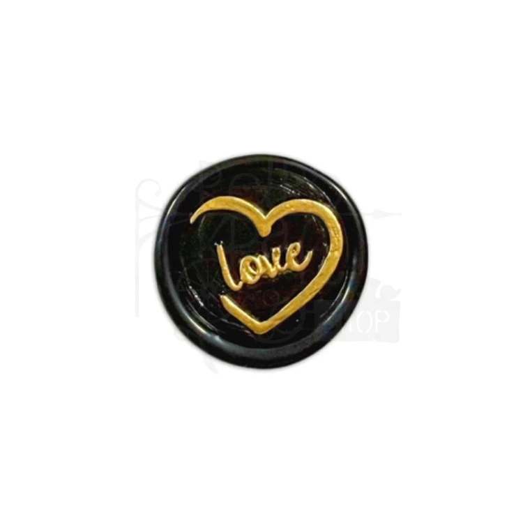 Mosiężna głowica do stempla Love w sercu 25mm WAXSL01_2 Stamperia