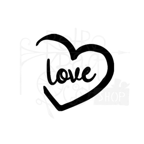 Mosiężna głowica do stempla Love w sercu 25mm WAXSL01_2 Stamperia