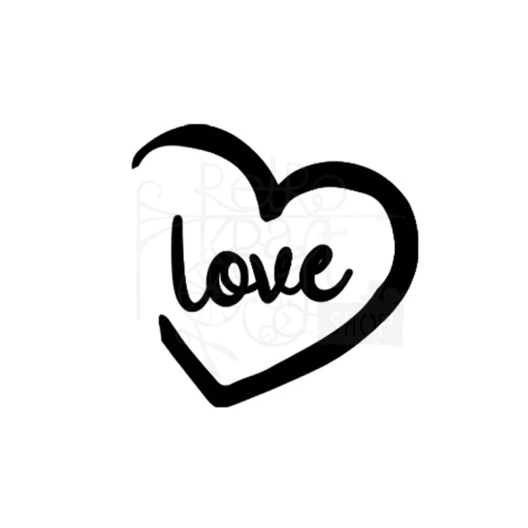 Mosiężna głowica do stempla Love w sercu 25mm WAXSL01_2 Stamperia