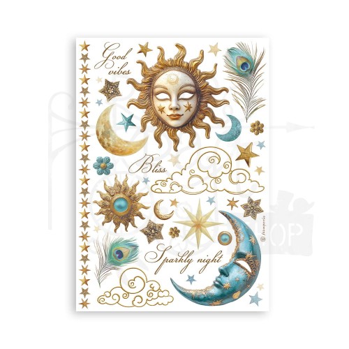 Papier washi A5 Masquerade 8 arkuszy SBW15 Stamperia