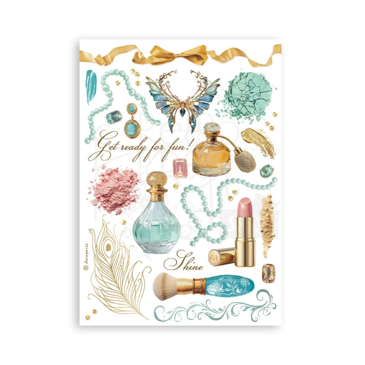 Papier washi A5 Masquerade 8 arkuszy SBW15 Stamperia