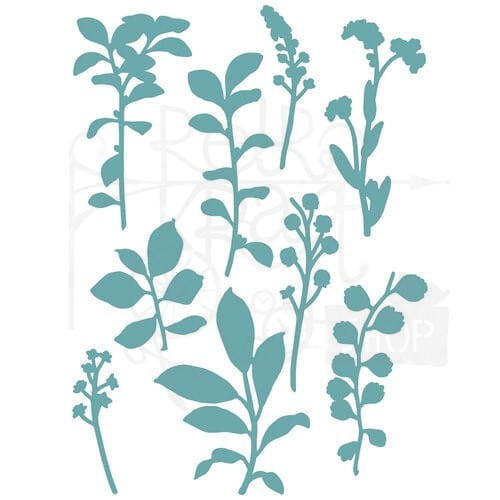 Wykrojnik Fine Stems 02 by 49 and Market 9szt 666810 Sizzix