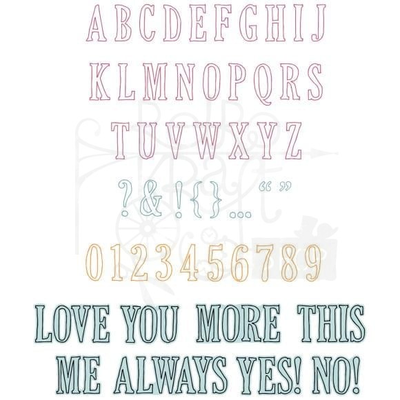Zestaw wykrojniki i stemple Framelits Fine Line Alpha 01 by 49 and Market 60szt 666807 Sizzix
