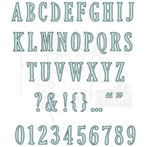 Wykrojnik Framelits Fine Line Alpha 02 by 49 and Market 45szt 666808 Sizzix