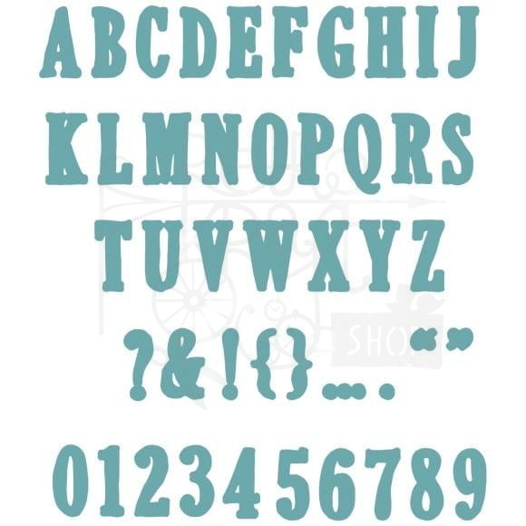 Wykrojnik Framelits Fine Line Alpha 02 by 49 and Market 45szt 666808 Sizzix