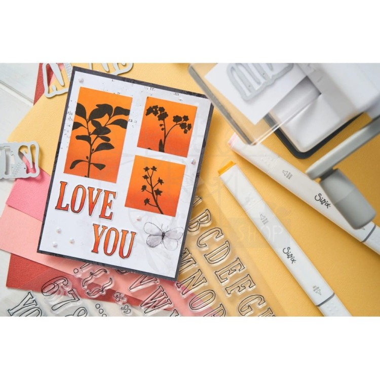 Wykrojnik Framelits Fine Line Alpha 02 by 49 and Market 45szt 666808 Sizzix