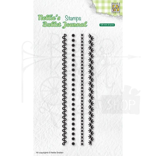 Stempel akrylowy Wzorki proste bordery NBJCS001 Nellie's Choice