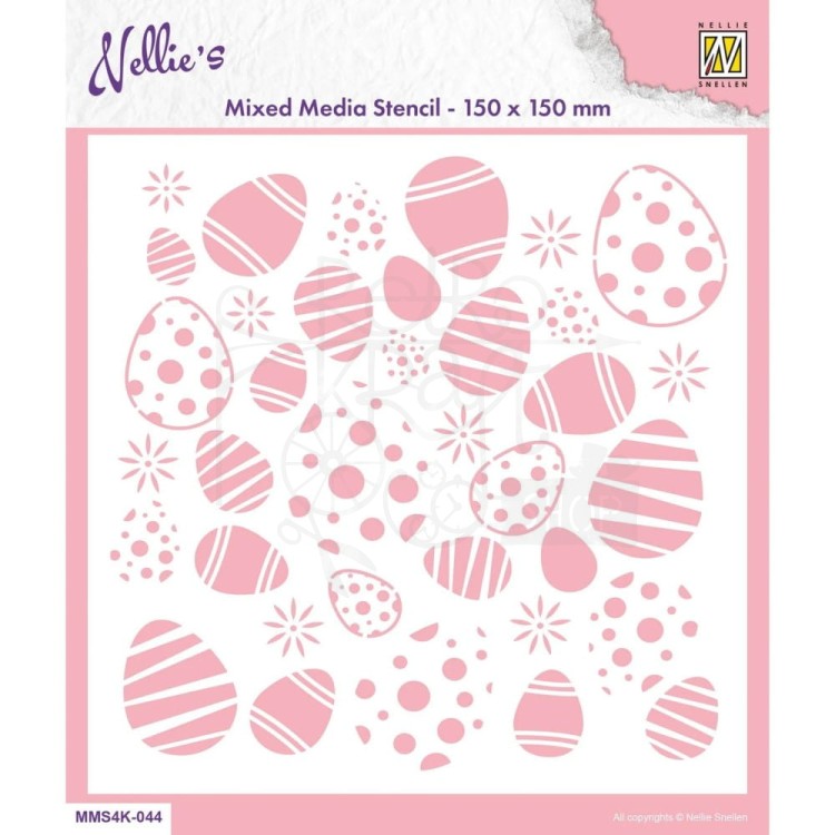 Szablon maska 15x15cm Tło jajka pisanki MMS4K-044 Nellie's Choice