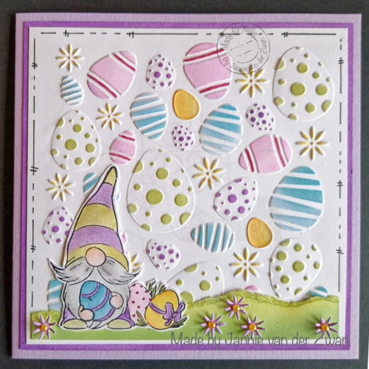 Szablon maska 15x15cm Tło jajka pisanki MMS4K-044 Nellie's Choice