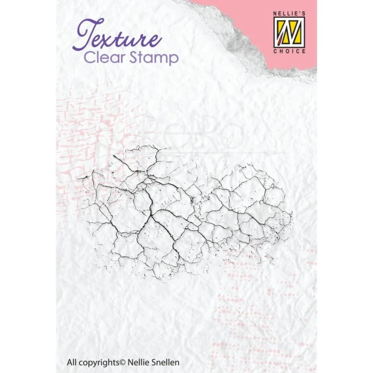 Stempel akrylowy Tło tekstura spękania TXCS009 Nellie's Choice