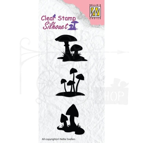 Stempel akrylowy Grzyby SIL034 Nellie's Choice