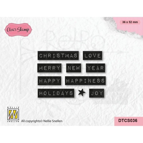 Stempel akrylowy Napisy Christmas Love DTCS036 Nellie's Choice