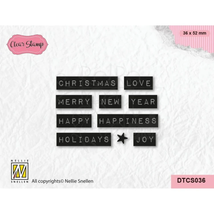 Stempel akrylowy Napisy Christmas Love DTCS036 Nellie's Choice
